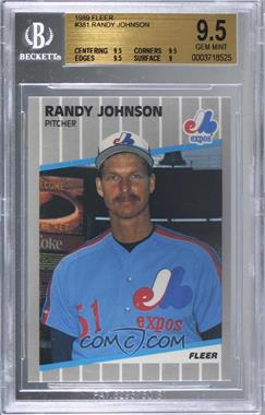 1989 Fleer - [Base] #381.11 - Randy Johnson (Completely Blacked Out Billboard) [BGS 9.5 GEM MINT]