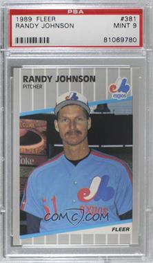 1989 Fleer - [Base] #381.11 - Randy Johnson (Completely Blacked Out Billboard) [PSA 9 MINT]