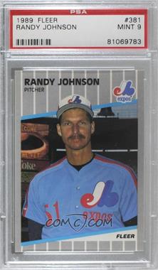 1989 Fleer - [Base] #381.11 - Randy Johnson (Completely Blacked Out Billboard) [PSA 9 MINT]