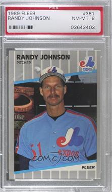 1989 Fleer - [Base] #381.11 - Randy Johnson (Completely Blacked Out Billboard) [PSA 8 NM‑MT]