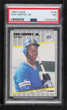 1989 Fleer - [Base] #548 - Ken Griffey Jr. [PSA 7 NM]