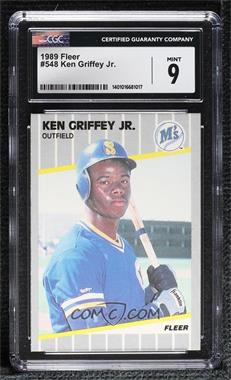 1989 Fleer - [Base] #548 - Ken Griffey Jr. [CGC 9 Mint]