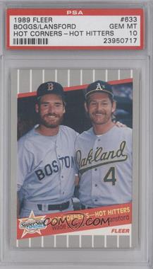 1989 Fleer - [Base] #633 - Super Star Specials - Wade Boggs, Carney Lansford [PSA 10 GEM MT]