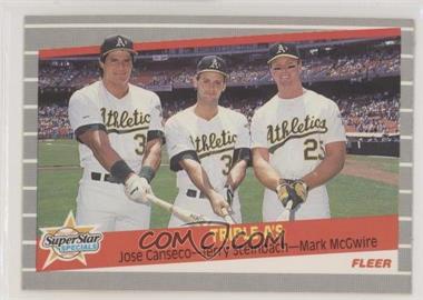 1989 Fleer - [Base] #634 - Super Star Specials - Jose Canseco, Terry Steinbach, Mark McGwire [EX to NM]
