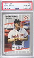 Wade Boggs (Black Mark on Back Next to Throws Right) [PSA 8 NM‑…