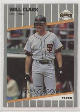 1989 Fleer - Box Bottoms - Gray Back #C-6 - Will Clark [Noted]