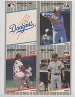 Los Angeles Dodgers Team, Andres Galarraga, Danny Jackson, Will Clark