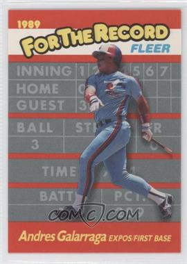 1989 Fleer - For the Record #3 - Andres Galarraga