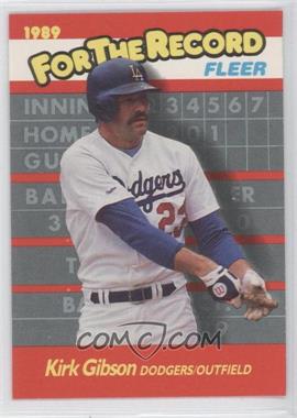 1989 Fleer - For the Record #4 - Kirk Gibson