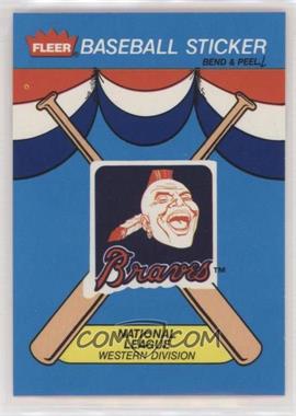 1989 Fleer - Team Stickers Inserts #ATL - Atlanta Braves