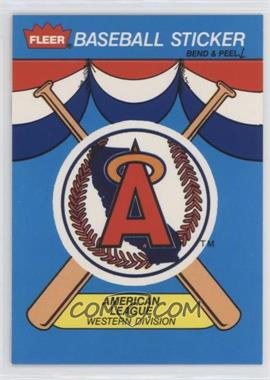 1989 Fleer - Team Stickers Inserts #CAL - California Angels