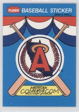 1989 Fleer - Team Stickers Inserts #CAL - California Angels