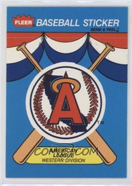 1989 Fleer - Team Stickers Inserts #CAL - California Angels