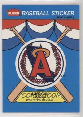 1989 Fleer - Team Stickers Inserts #CAL - California Angels