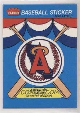 1989 Fleer - Team Stickers Inserts #CAL - California Angels