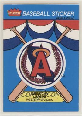 1989 Fleer - Team Stickers Inserts #CAL - California Angels