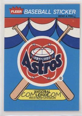 1989 Fleer - Team Stickers Inserts #HOU - Houston Astros