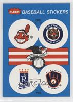 Cleveland Indians Team, Detroit Tigers Team, Kansas City Royals (KC Royals) Tea…