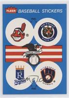 Cleveland Indians Team, Detroit Tigers Team, Kansas City Royals (KC Royals) Tea…
