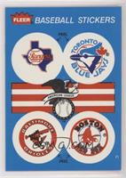 Texas Rangers, Toronto Blue Jays, Baltimore Orioles, Boston Red Sox [Noted]