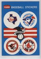 Texas Rangers, Toronto Blue Jays, Baltimore Orioles, Boston Red Sox