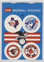 Texas Rangers, Toronto Blue Jays, Baltimore Orioles, Boston Red Sox