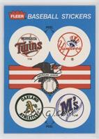 Minnesota Twins, New York Yankees, Oakland Athletics, Seattle Mariners (Mariner…