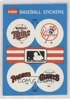 Minnesota Twins Team, New York Yankees Team, San Diego Padres Team, San Francis…