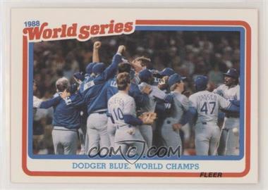 1989 Fleer - World Series #12 - Los Angeles Dodgers Team