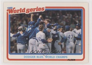 1989 Fleer - World Series #12 - Los Angeles Dodgers Team