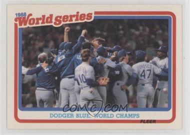 1989 Fleer - World Series #12 - Los Angeles Dodgers Team