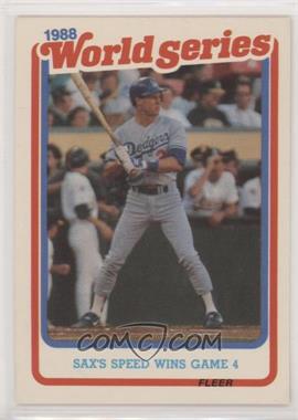 1989 Fleer - World Series #9 - Steve Sax