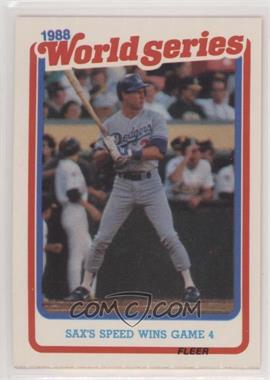 1989 Fleer - World Series #9 - Steve Sax