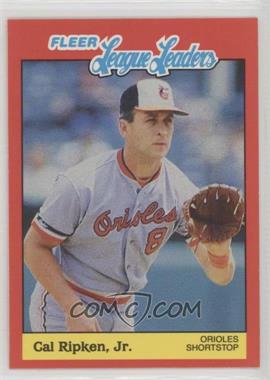 1989 Fleer Baseball's League Leaders - Box Set [Base] #32 - Cal Ripken Jr.