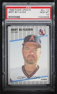 1989 Fleer Update - [Base] #U-12 - Bert Blyleven [PSA 10 GEM MT]
