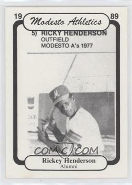 1989 Frank Chong Modesto A's - [Base] #33 - Rickey Henderson
