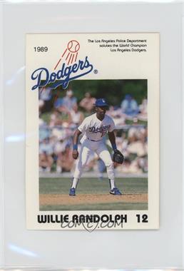 1989 Los Angeles Dodgers Police - [Base] #12 - Willie Randolph