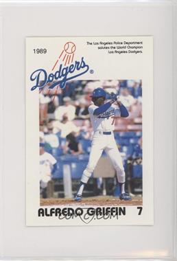 1989 Los Angeles Dodgers Police - [Base] #7 - Alfredo Griffin