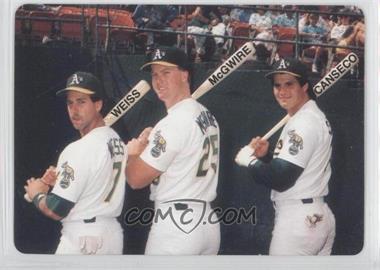 1989 Mother's Cookies Oakland Athletics - Stadium Giveaway [Base] #28 - Walt Weiss, Mark McGwire, Jose Canseco