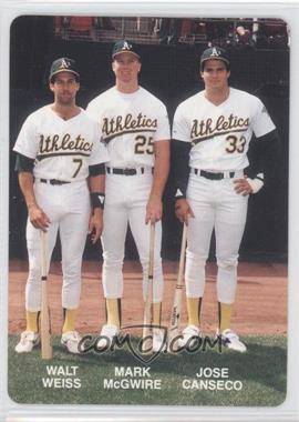 1989 Mother's Cookies Oakland Athletics Rookies of the Year - Food Issue [Base] #4 - Jose Canseco, Mark McGwire, Walt Weiss