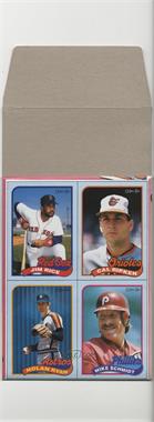 1989 O-Pee-Chee - Wax Box Bottom Panel - Full Box #I-L - Jim Rice, Cal Ripken Jr., Nolan Ryan, Mike Schmidt