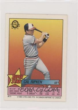 1989 O-Pee-Chee Super Star Sticker Backs - [Base] #11.140 - Cal Ripken Jr. (Jose Rijo 140, Ellis Burks 254)