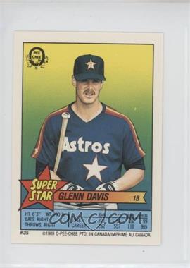 1989 O-Pee-Chee Super Star Sticker Backs - [Base] #35.44 - Glenn Davis (Ozzie Smith 44) [EX to NM]