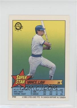 1989 O-Pee-Chee Super Star Sticker Backs - [Base] #42.156 - Vance Law (Andre Dawson 156)