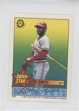 1989 O-Pee-Chee Super Star Sticker Backs - [Base] #45.167 - Ozzie Smith (Dennis Eckersley 167, Rey Quinones 224)