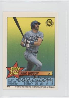 1989 O-Pee-Chee Super Star Sticker Backs - [Base] #49.216 - Kirk Gibson (Joe Carter 216)