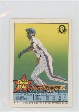 1989 O-Pee-Chee Super Star Sticker Backs - [Base] #53.108 - Darryl Strawberry (Lance McCullers 108, Mike Witt 176) [EX to NM]