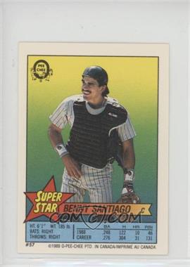 1989 O-Pee-Chee Super Star Sticker Backs - [Base] #57.11 - Benito Santiago (Jose Canseco 11, Paul Gibson 323)