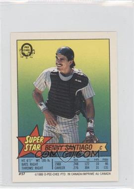 1989 O-Pee-Chee Super Star Sticker Backs - [Base] #57.144 - Benny Santiago (Kal Daniels 144; Jeffrey Leonard 199)