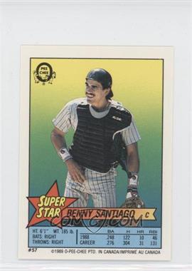 1989 O-Pee-Chee Super Star Sticker Backs - [Base] #57.62 - Benito Santiago (Tim Leary 62, Bobby Thigpen 305)